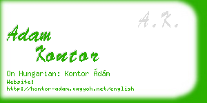 adam kontor business card